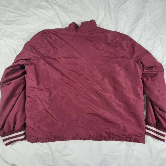 Old Navy Mens 2XL Ron Burgundy Nylon Harrington Jacket Outdoors Long Sleeve - Picture 2 of 10